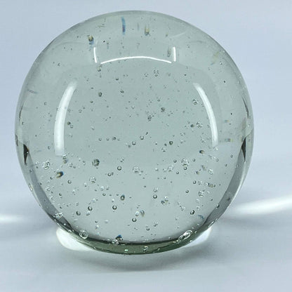 Vintage Large Bubble Glass Paperweight 4” TE3
