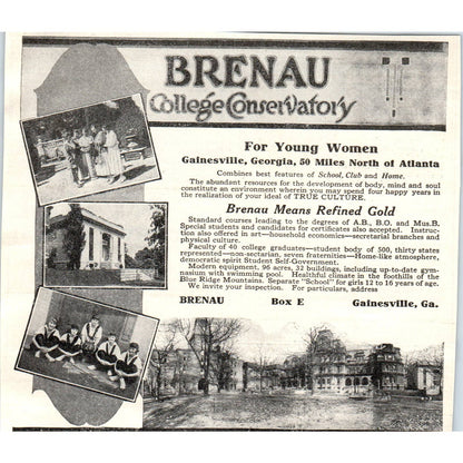 c1920 Harper's Ad -  Brenau College Conservatory for Women Gainesville GA EA3