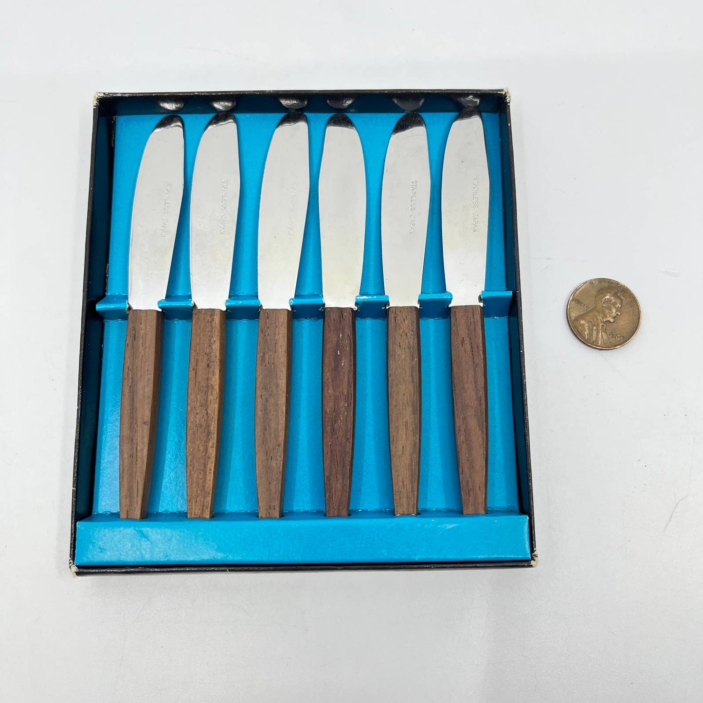 1970s Set of 6 Stainless Small Butter Knives 4” TE6