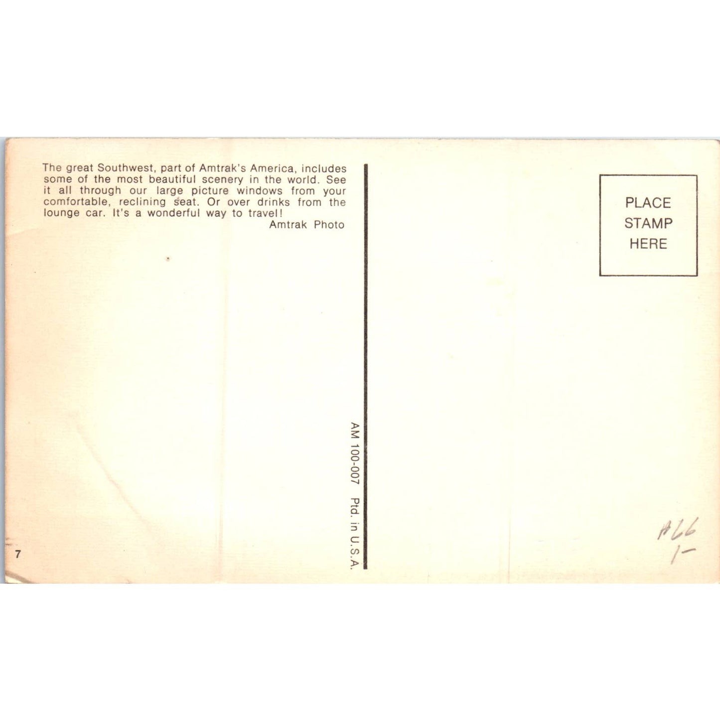 Amtrak America The Great Southwest Original Postcard TK1-P20