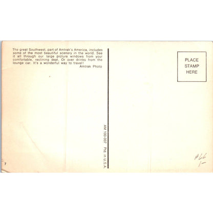 Amtrak America The Great Southwest Original Postcard TK1-P20