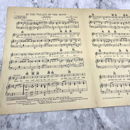 In the Valley of the Moon Charlie Tobias Joe Burke 1933 Sheet Music TK2-SM