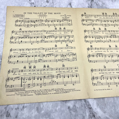 In the Valley of the Moon Charlie Tobias Joe Burke 1933 Sheet Music V42-1