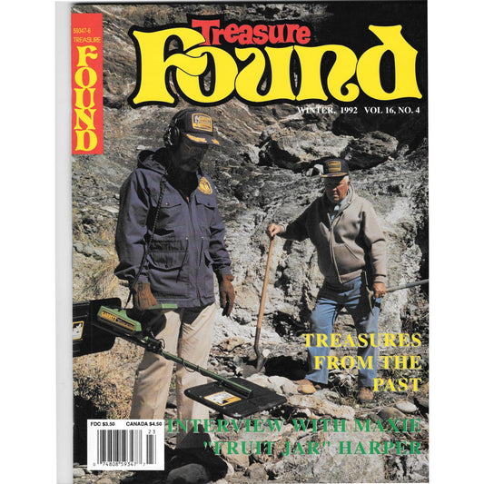 Treasure Found! Magazine 1992 Winter Metal Detecting Gold Diamonds M2