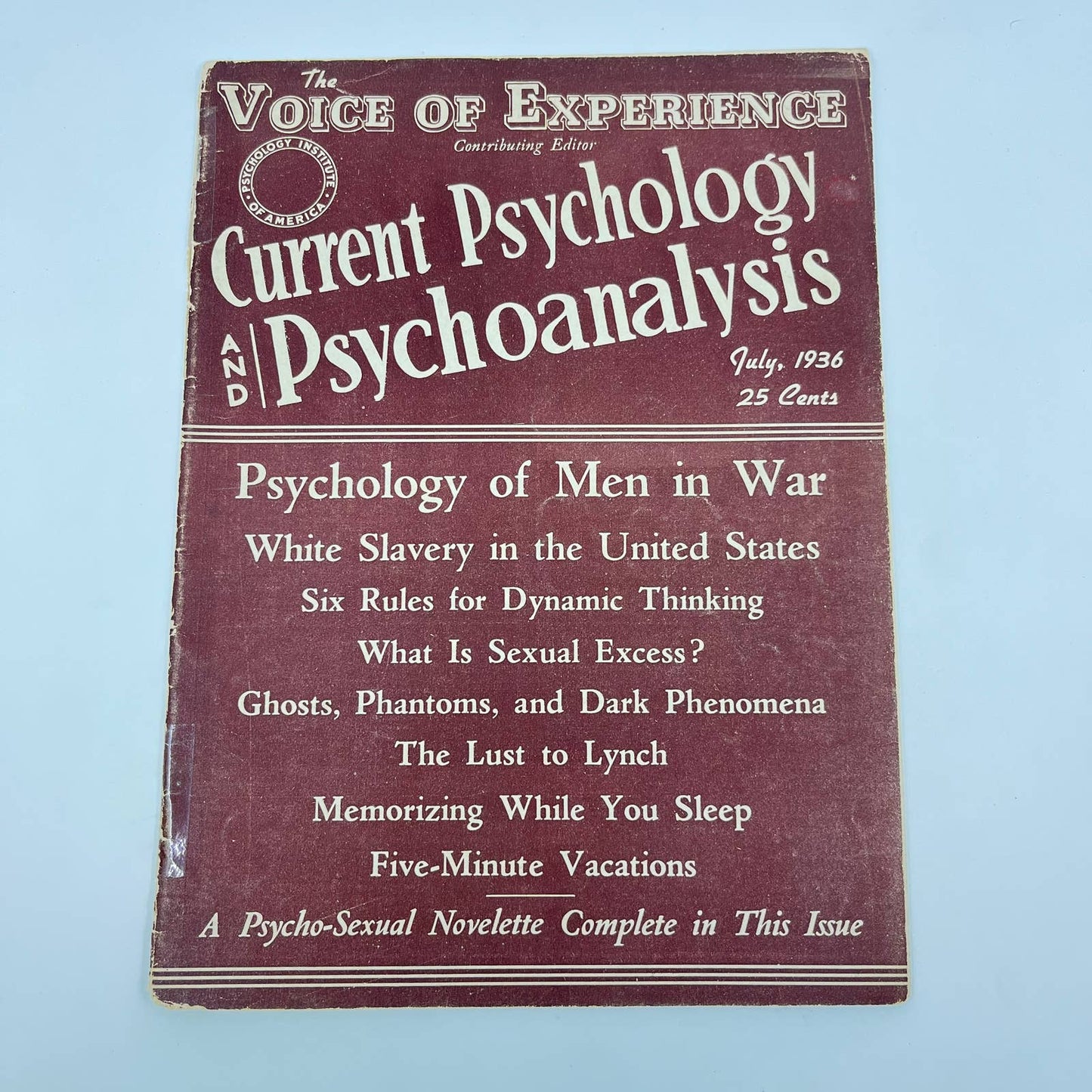 1936 July - Current Psychology and Psychoanalysis Magazine TF3