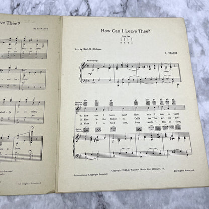 How Can I Leave Thee C. Cramer Henry Busse 1936 Sheet Music V37-5