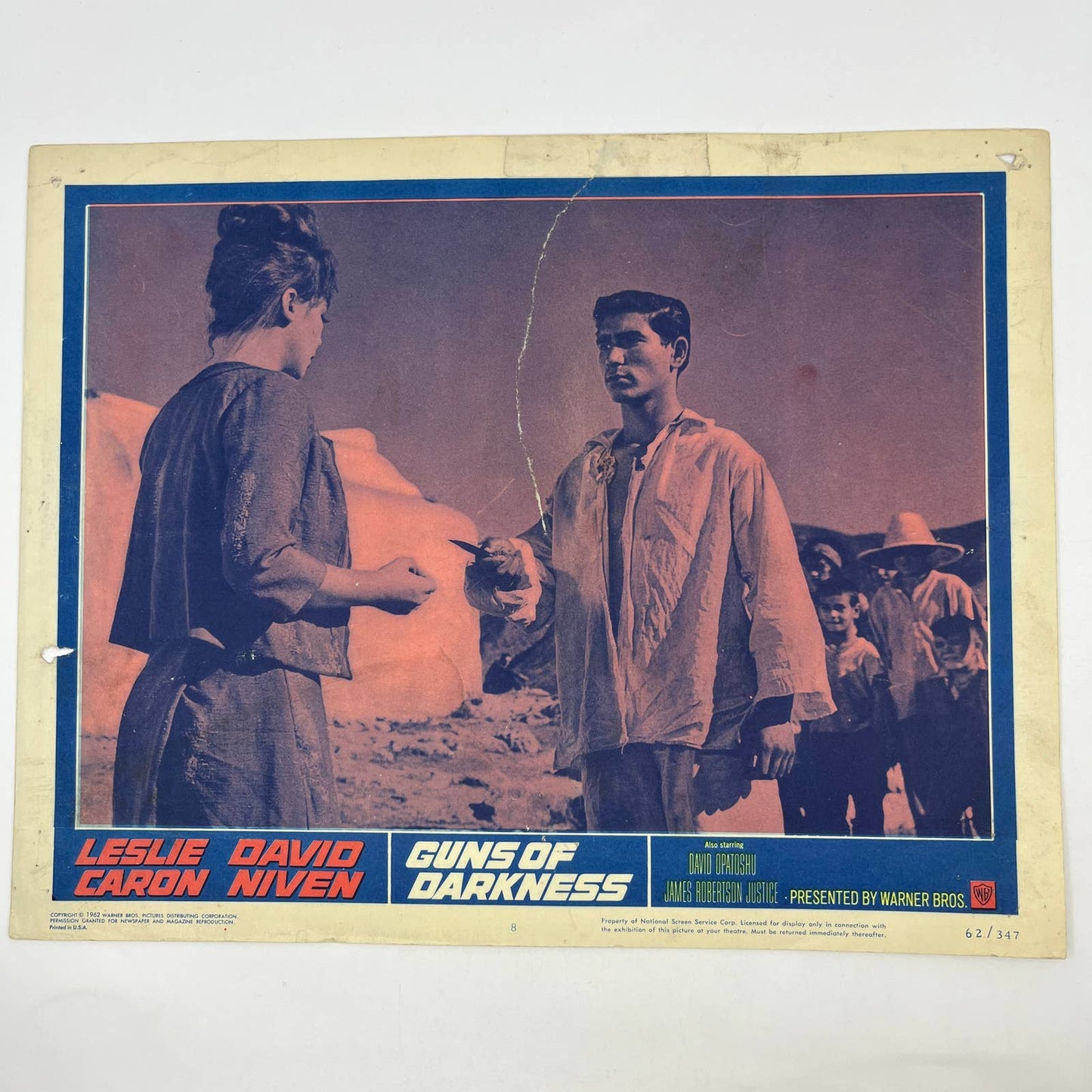 1962 Guns of Darkness Leslie Caron David Niven Lobby Card FL4