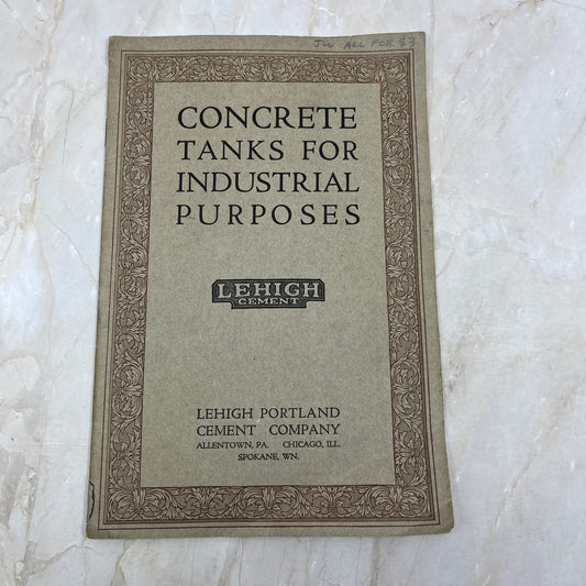 Concrete Tanks for Industrial Purposes Lehigh Portland Cement Co Booklet TJ9