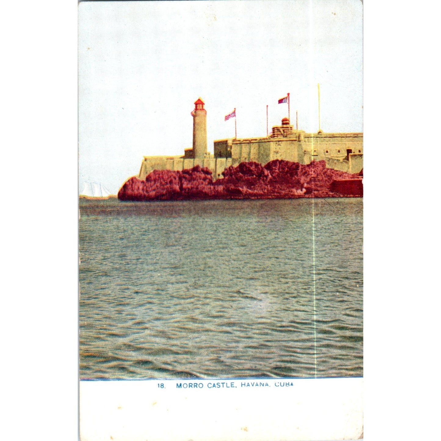 Morro Castle Havana Cuba Original Postcard P3-1