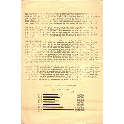 St. Anthony Falls Upper Harbor Project Leaflet 1969 Minnesota TK1-P3