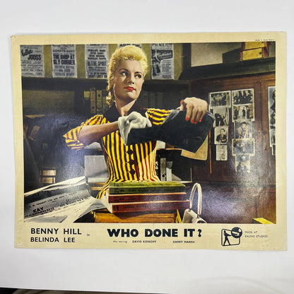 Who Done It? 1956 Benny Hill Belinda Lee 11x14 Lobby Card FL4