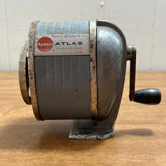 APSCO Atlas Vintage Pencil Sharpener 6 Hole Beverly Hills CA TG5