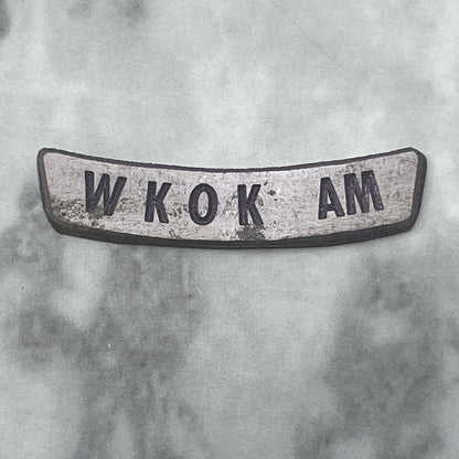 Vintage Letterpress Printers Block Plate TV Radio Call Letters WKOK AM SE841