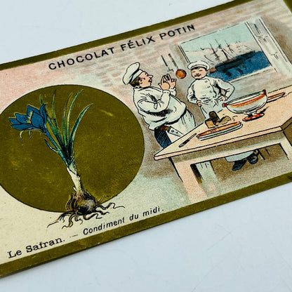 Victorian 1800s Trade Card Chefs Cook Chocolate Chocolat Félix Potin SAH9-M11