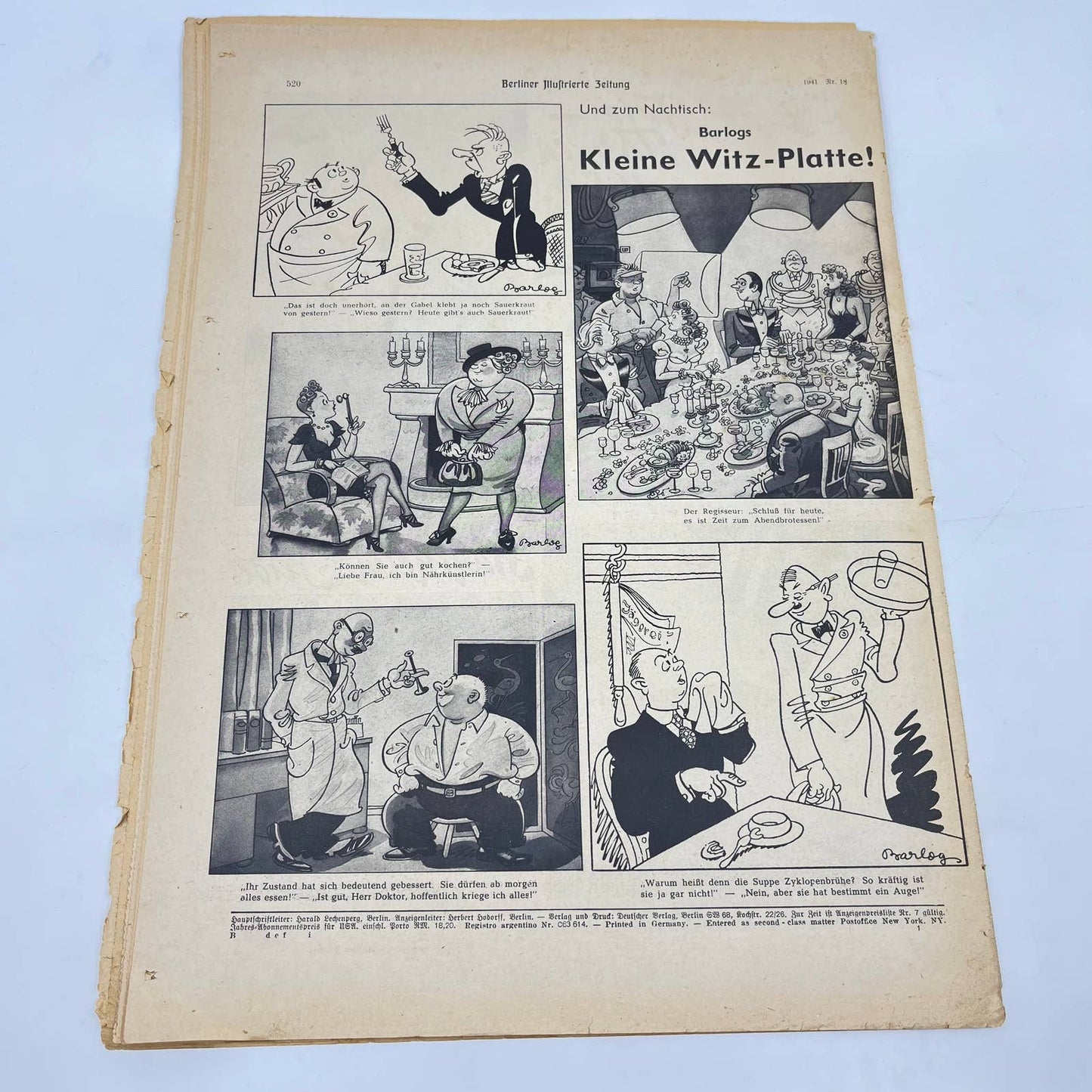 WWII Berliner Illustrated German Nazi Newspaper May 1 1941 FL3