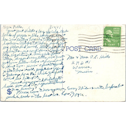 Lancaster County Tobacco Field 1947 Original Postcard P1-13