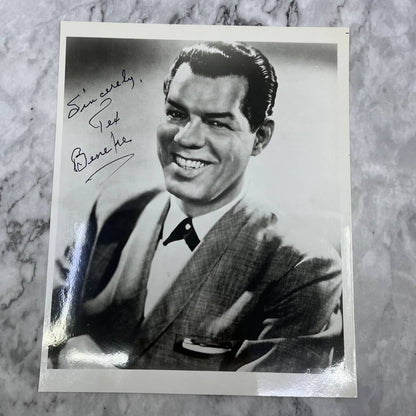 Tex Beneke Autograph Photo 8x10 Musician Film Signed Band Leader FL5-2