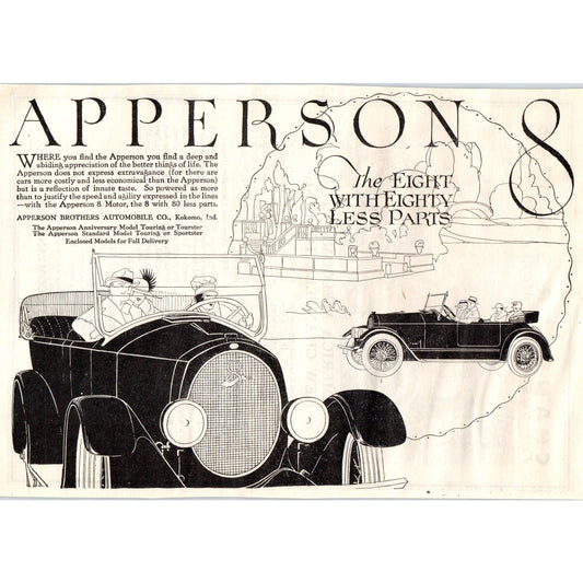 c1920 Harper's Magazine Ad - Apperson 8 Automobile EA3