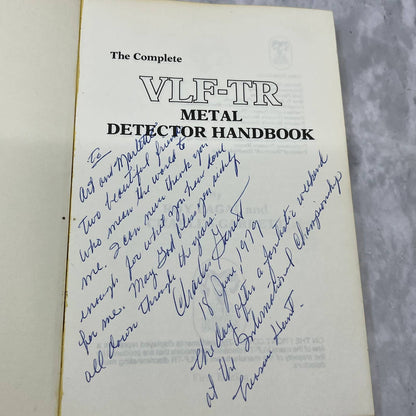 The Complete VLF-TR Metal Detector Handbook 1st Ed Signed by Charles Garrett TJ6