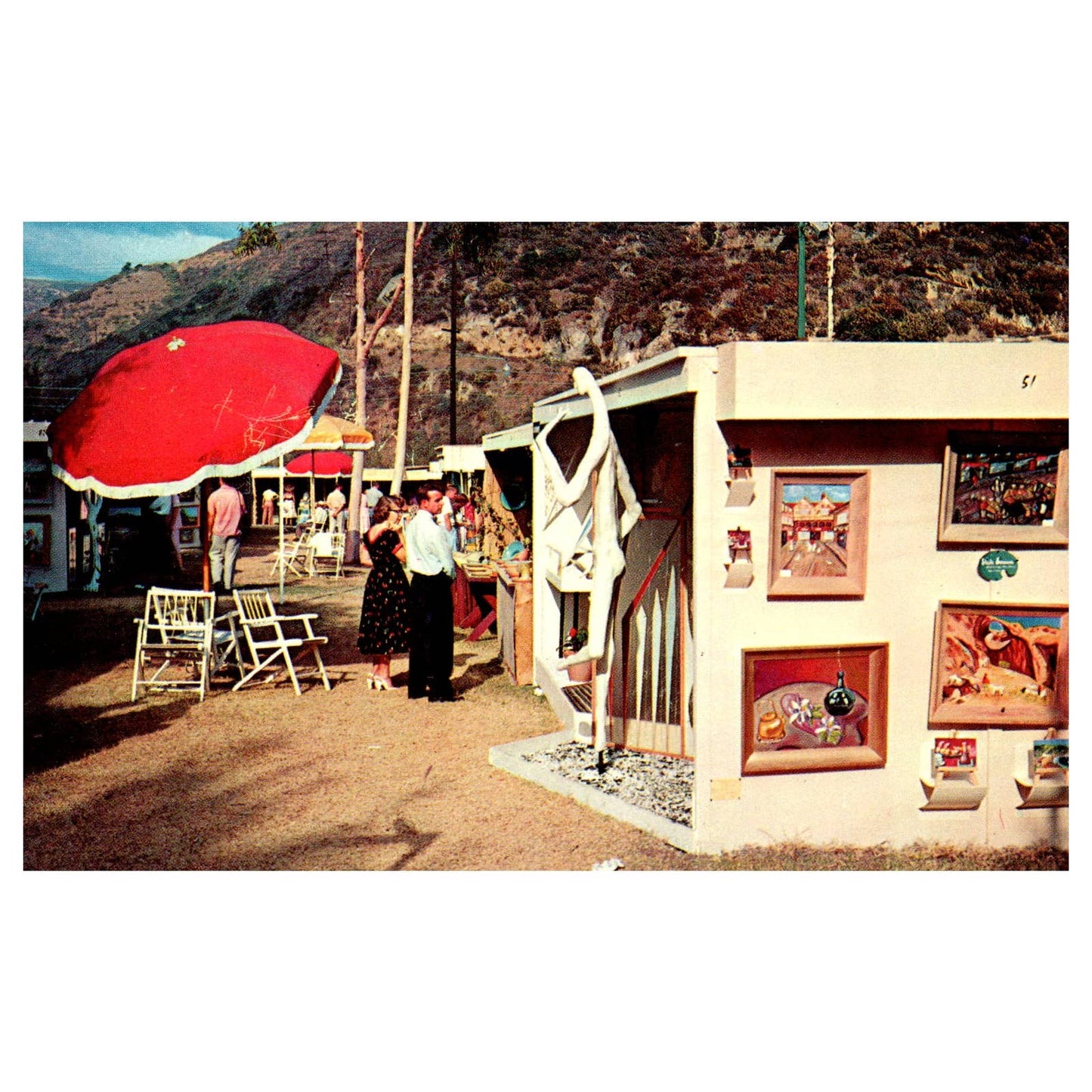 Vintage Postcard - Festival of Arts Laguna Beach California 1957 AD9