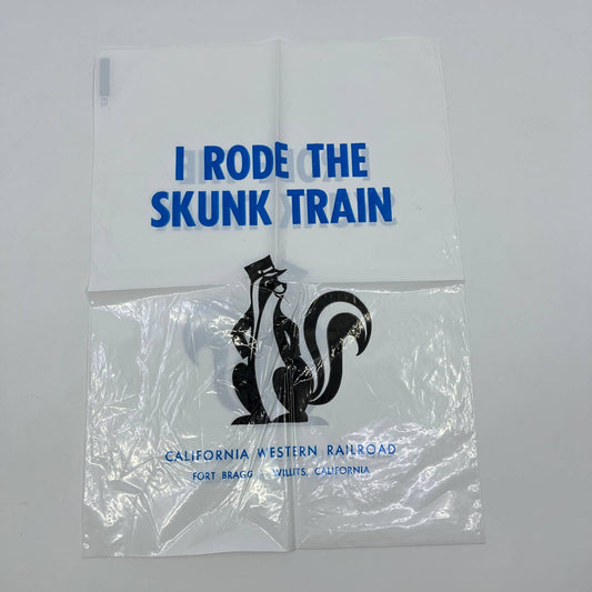 Vtg Souvenir Bag Skunk Train California Western Railroad Fort Bragg Willits AC8