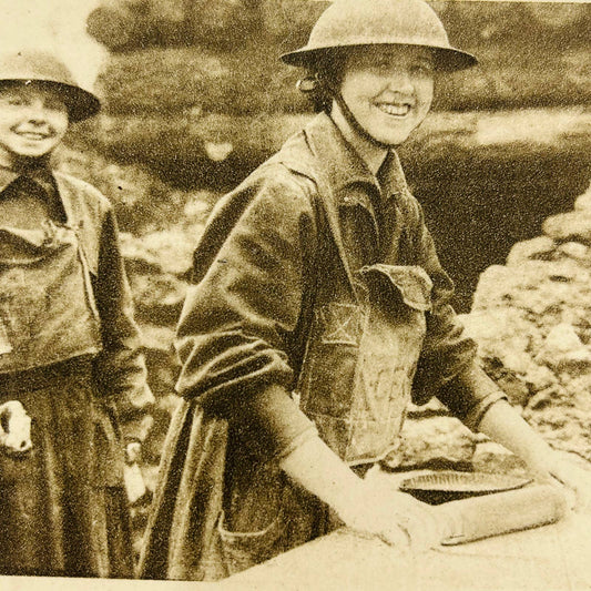 c1918 Postcard WWI Salvation Army Woman Cooking Front Line France Trench PA9