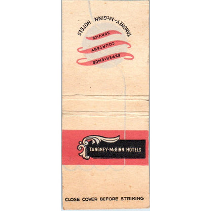 Tangney-McGinn Hotels Advertising Matchbook Cover SA9-M6