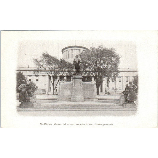 Antique Postcard McKinley Memorial Entrance to State House Grounds Columbus TD9