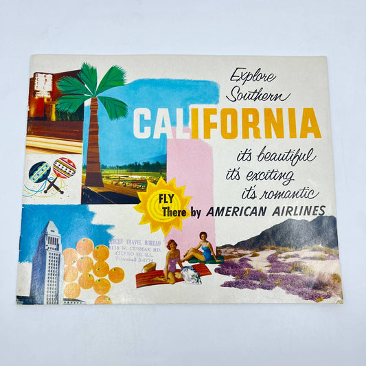 1955 Explore Southern California Travel Brochure American Airlines Promo TE3