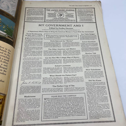 The Ladies Home Journal, September 1916, Kellogg's Pyrex Campbells Audubon TH6