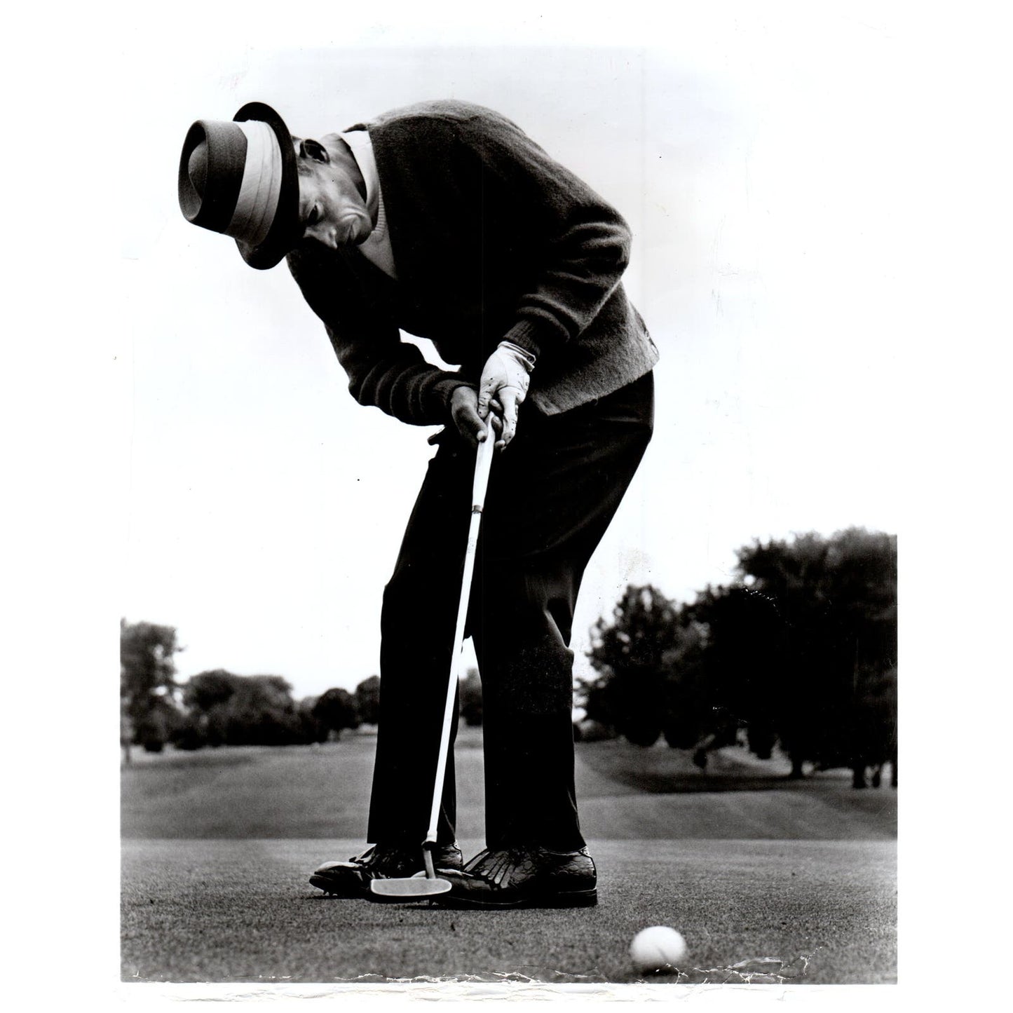 1950s Original Press Photo Golf Chi Chi Rodriguez Putting 8x10" AD2