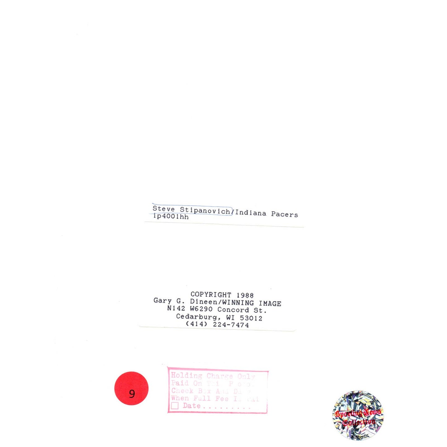 1988 Press Photo Basketball NBA Steve Stipanovich Indiana Pacers 8x10" AD3