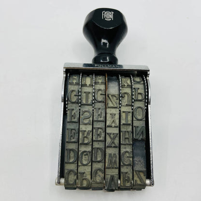 Cosco Pullman 4-6 Band Ink Stamp W/ Letters Original Box Sanford Ink Pad BA1