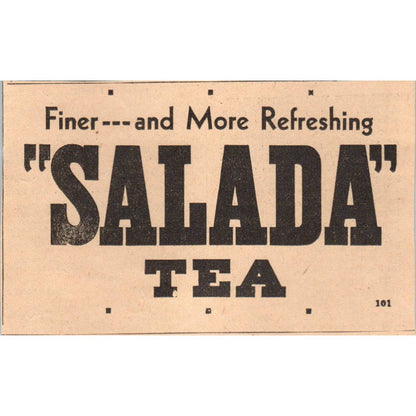 1935 Minneapolis Journal Newspaper Ad Salada Tea FL5-6