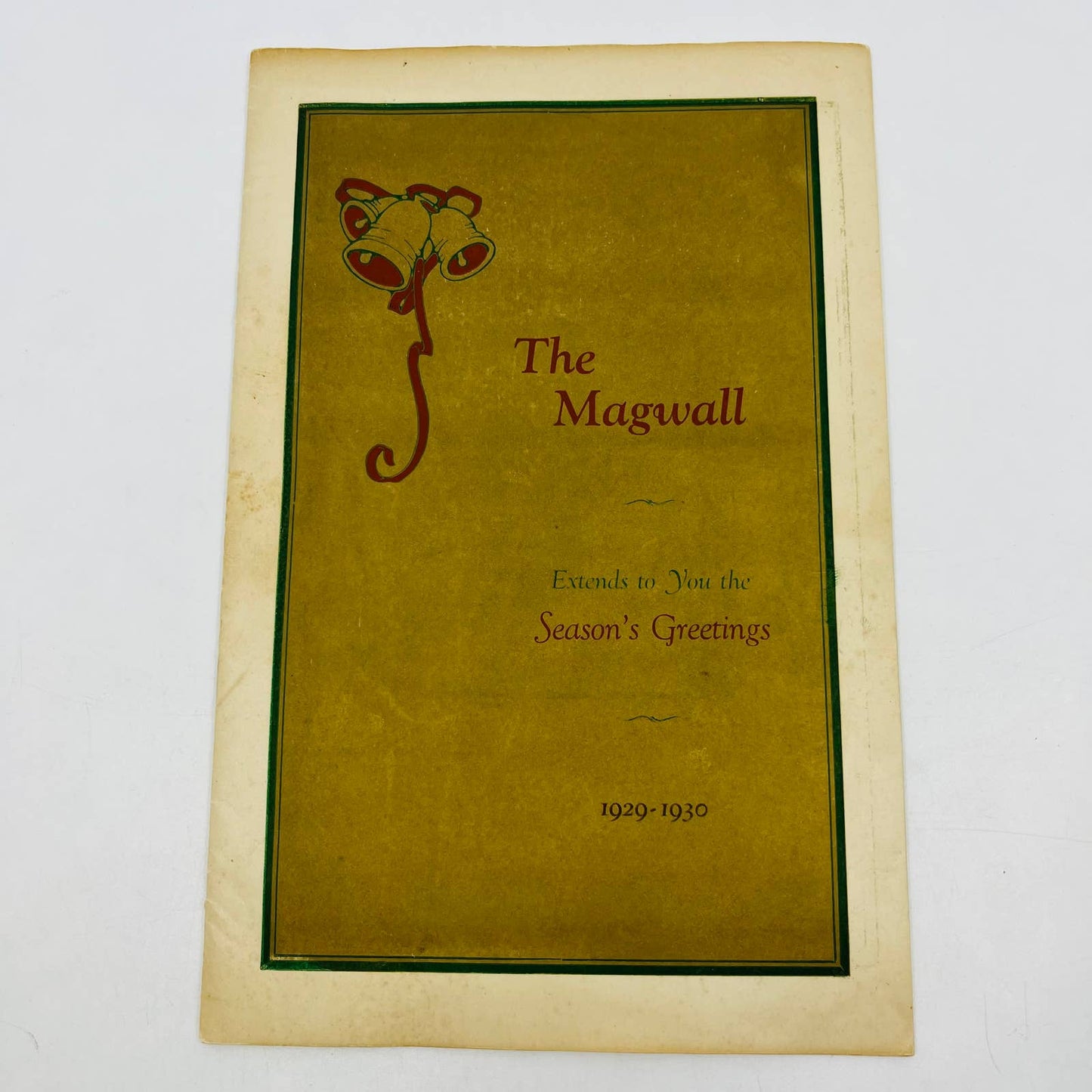 1929 December -  The Magwall Newsletter Christmas Margaret Kennedy New York TD6