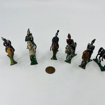 1880s British Army Horse Guard Soldiers Painted Lead Toys Set of 7 SB5