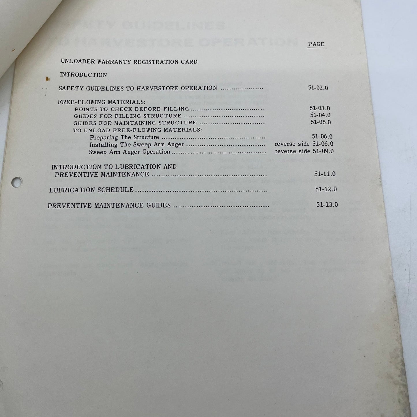 1968 AO Smith Harvestore Sweep Arm Auger AU-51 Operator's Manual L4-2