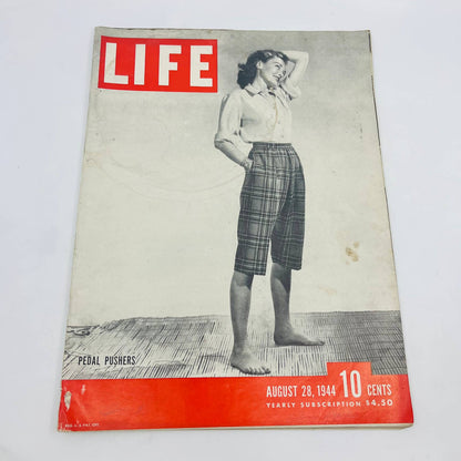 LIFE Magazine - August 28, 1944 WWII Germany Dumbarton Poland Karski Shasta TD9