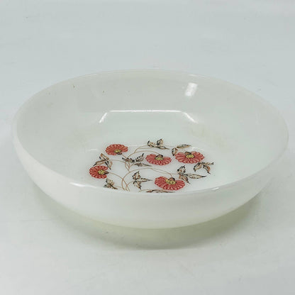 1950s MCM Fire King Fleurette Vintage Milk White Glass Soup Cereal Bowl 6.5” TC9