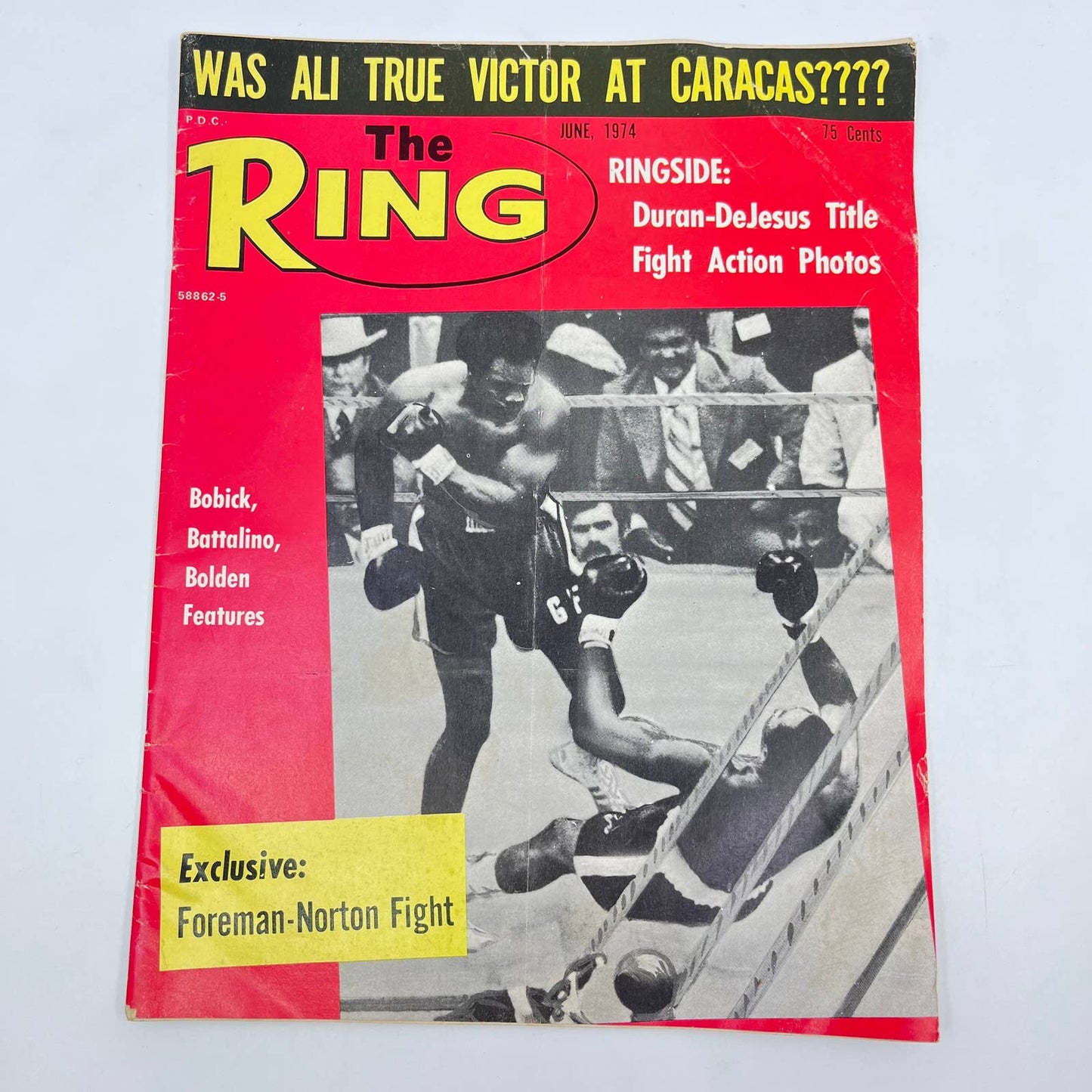 Vtg THE RING June 1974 Boxing Magazine Wrestling George Foreman Ken Norton TF6