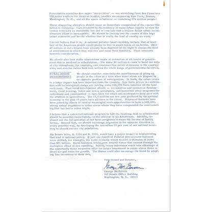 Senator George McGovern Reports Newsletter Oct 1967 Original TK1-P7