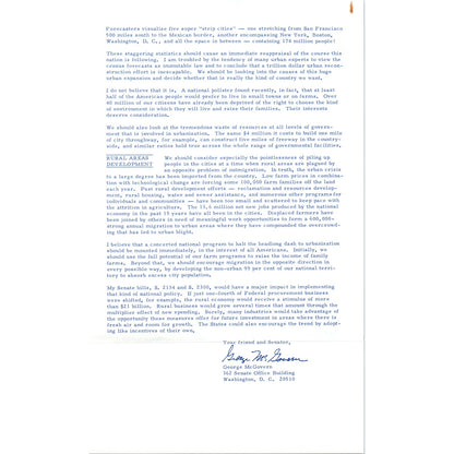 Senator George McGovern Reports Newsletter Oct 1967 Original B16