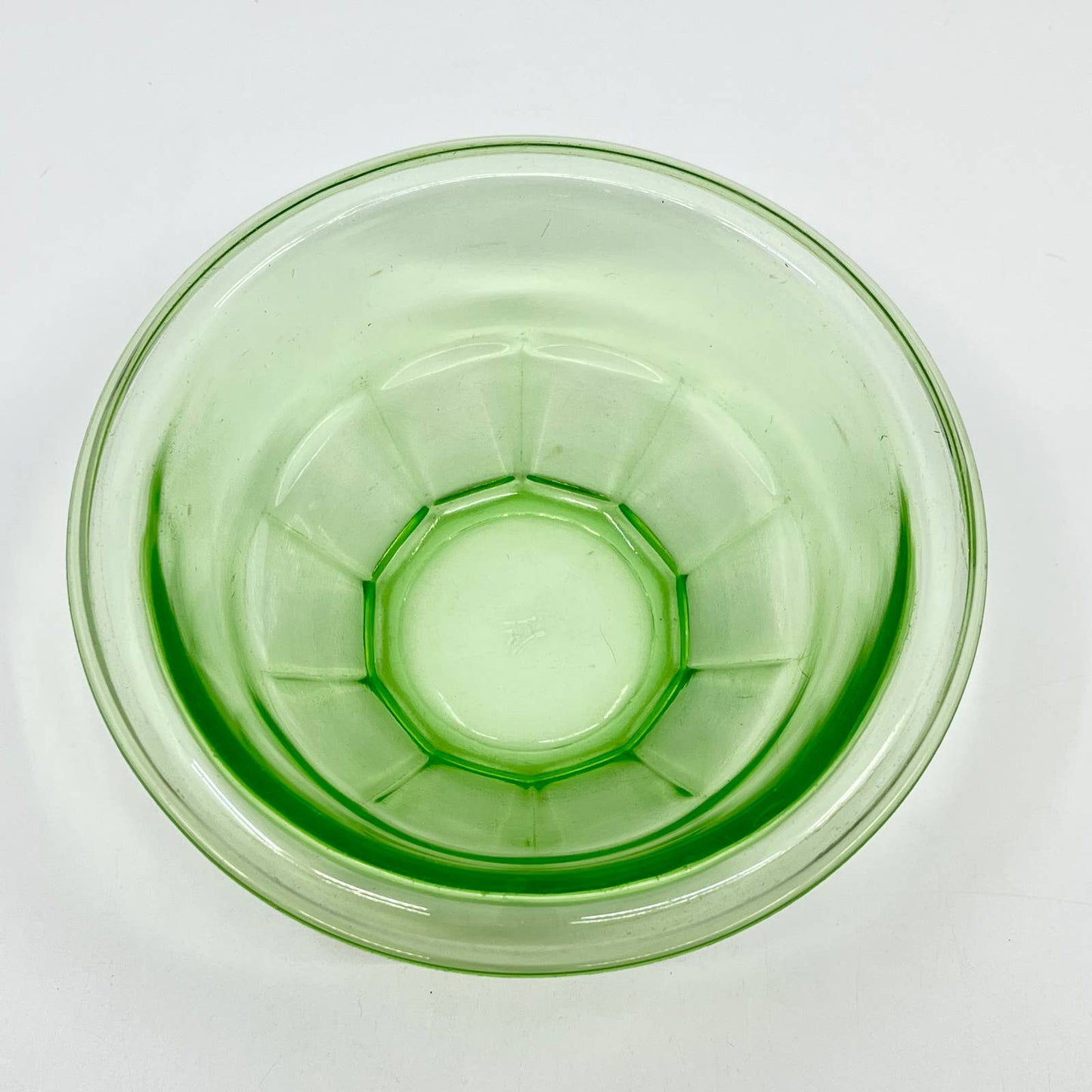 Hazel Atlas Rest Well Green 6" Mixing Bowl Vintage Depression Glass TE4