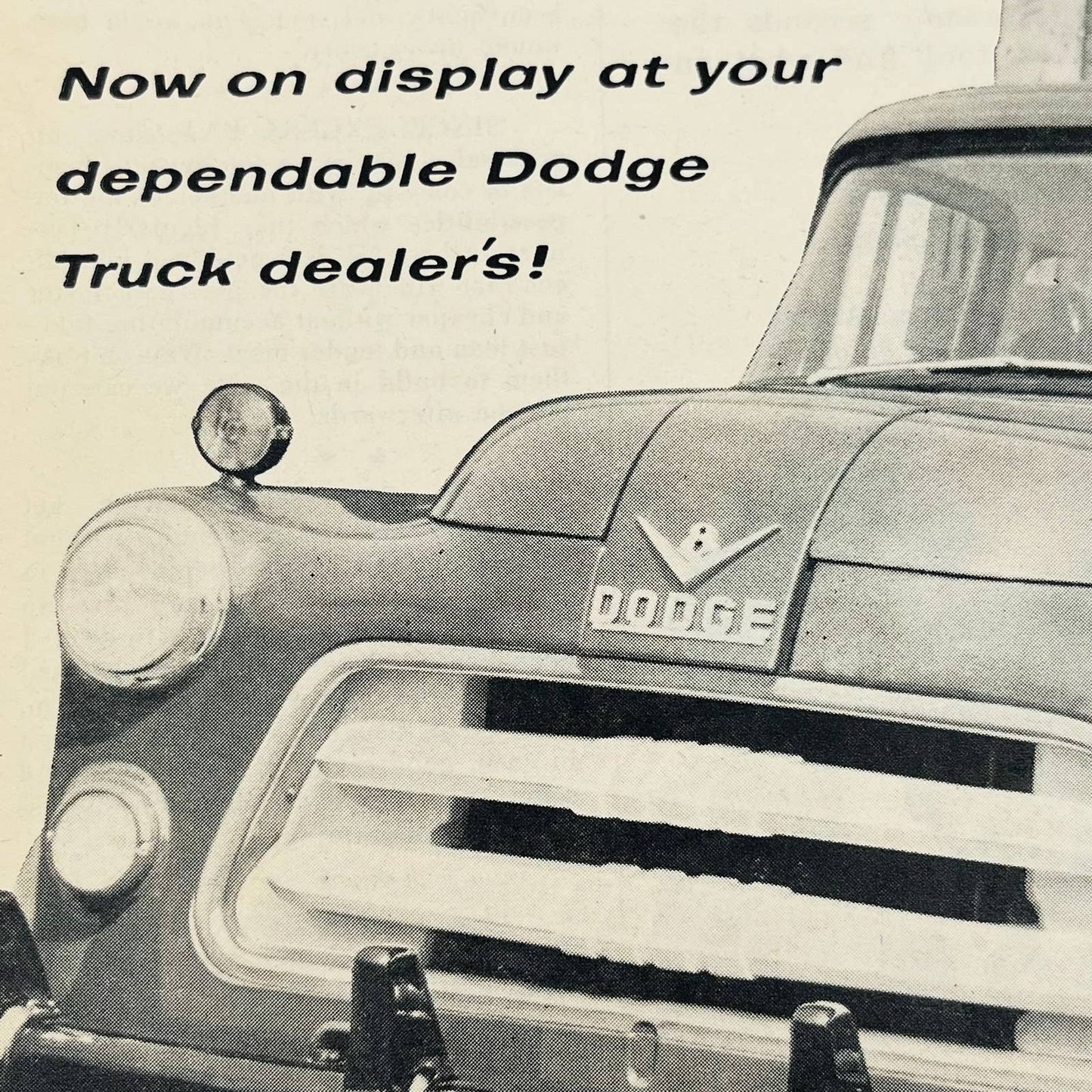 Vintage Advertisement 1950s Dodge Pickup Truck Super Power Dome V-8 202 HP AA1
