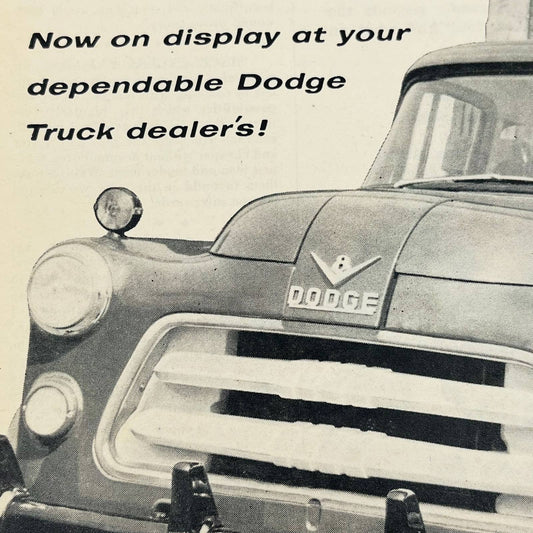 Vintage Advertisement 1950s Dodge Pickup Truck Super Power Dome V-8 202 HP AA1
