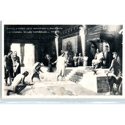 Pinotl Y Otros Jefes A Moctezuma La Llegada De Los Espanoles Postcard TJ7-MP