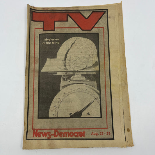 1981 Aug 23 Bellville IL News-Democrat TV Listings Mysteries of the Mind L4-1