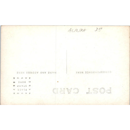 Pod of Walrus Swimming Towards Iceberg RPPC Alaska Original Postcard TK1-30