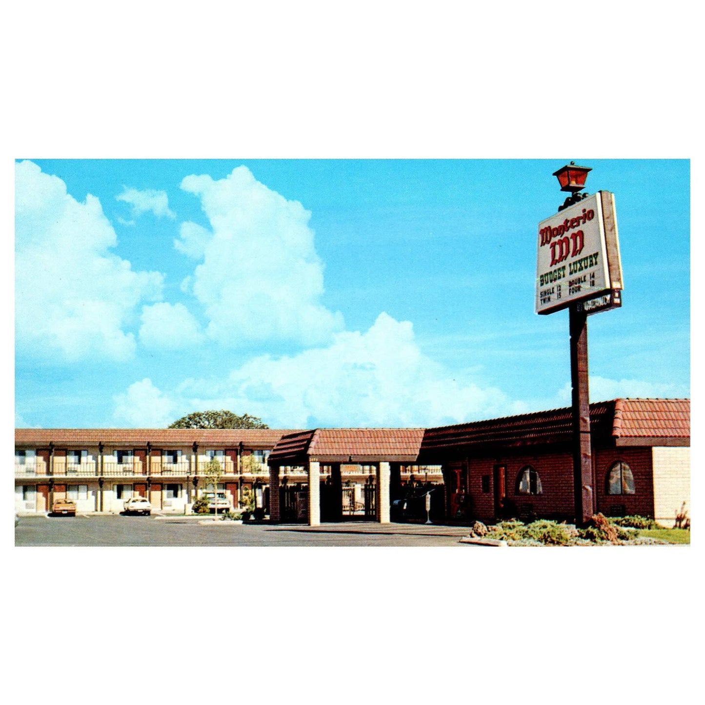 Vintage Postcard - Monteiro Inn Redding California AD9