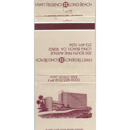 Hyatt Regency Long Beach CA Advertising Matchbook Cover MM10-3